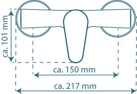 PICO &eacute;&eacute;ngreepsmengkraan douche, chroom  keramische schijven  geluidsarme, verwisselbare 35 mm cartouche  Eco-Click functie en kinderbeveiliging  &frac12;&quot; (&Oslash; ca. 1,9 cm) verbinding voor doucheslang  met