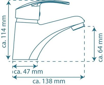 SIRANI &eacute;&eacute;ngreepsmengkraan wastafel, chroom  keramische schijven  geluidsarme, verwisselbare 35 mm-cartouche  flexibele metalen aansluitslangen   1 &frac14;&quot; (&Oslash; ca. 4 cm) kunststof-afvoerplug en waste-sta