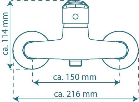 SIRANI &eacute;&eacute;ngreepsmengkraan douche, chroom  keramische schijven  geluidsarme, verwisselbare 35 mm cartouche  &frac12;&quot; (&Oslash; ca. 1,9 cm) verbinding voor doucheslang  metalen greep  garantie: 5 jaar