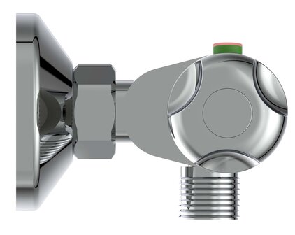 VINEA thermostatische mengkraan douche, chroom   &frac12;&quot; (&Oslash; ca. 1,9 cm) keramisch ventiel bovenstuk  uitwisselbaar thermostaat element  temperatuurschaal met veiligheidsstop op 38 &deg;C  &frac12;&quot; (&Oslash; ca. 1,9 cm)