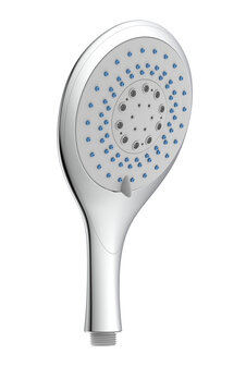 TROPIC wellness handdouche, 5 functies, chroom  antikalk nozzles  5 functies selecteerbaar  douchekop: &Oslash; ca. 14 cm  100 nozzles  &frac12;&quot; (&Oslash; ca. 1,9 cm) verbinding voor doucheslang  garantie: 3 jaar