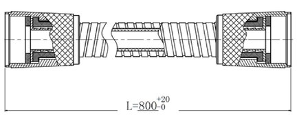 HOGAFLEX A-1 veiligheidsdoucheslang, chroom  &frac12;&quot; conus x 0,80 m x &frac12;&quot; conus  kreukvast  warmwateresistent tot wel 75&deg;C  garantie: 5 jaar