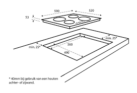 Inbouw 4-pit kramische kookplaat