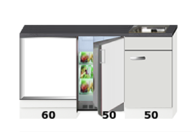 Optimisme ongerustheid commentaar Kitchenette 160cm met oven kast en koelkast RAI-1440 - KitchenetteOnline