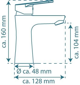 PICO ééngreepsmengkraan wastafel, chroom   keramische schijven  geluidsarme, verwisselbare 35 mm cartouche  Eco-Click functie en kinderbeveiliging  flexibele metalen aansluitslangen  1 ¼" (Ø ca. 