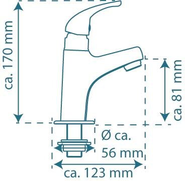 VICO koudwaterkraan wastafel, chroom  keramische schijven  geluidsarme, verwisselbare 25 mm-cartouche  mousseur KIWA-gekeurd   metalen greep  garantie: 5 jaar