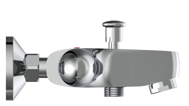 SUPRA thermostatische mengkraan bad, chroom  keramisch ½ ventiel bovenstuk  uitwisselbaar thermostaat element  temperatuurschaal  veiligheidsstop op 38°C  mousseur KIWA-gekeurd  ½" (Ø ca. 1,9 c