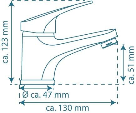 PORTO ééngreepsmengkraan wastafel, chroom  keramische schijven  geluidsarme, verwisselbare 40 mm cartouche  flexibele metalen aansluitslangen  1 ¼" (Ø ca. 4 cm) kunststof-afvoerplug en waste-stang