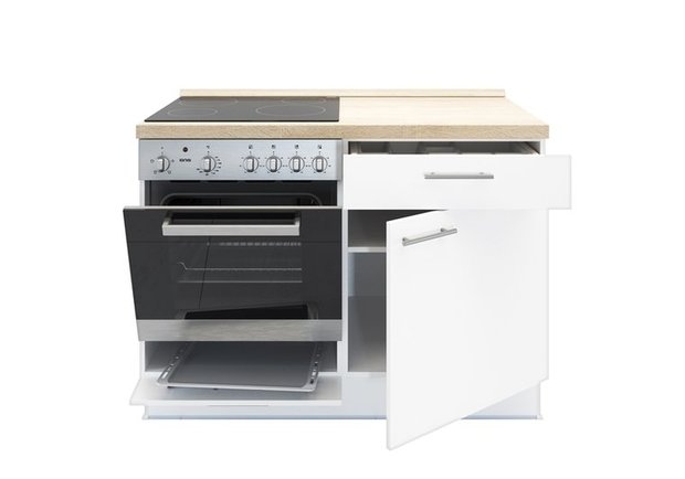 3-in-1 minikeuken cm x 60 incl. oven + kookplaat + bergruimte zonder spoelbak RAI-1599 - KitchenetteOnline