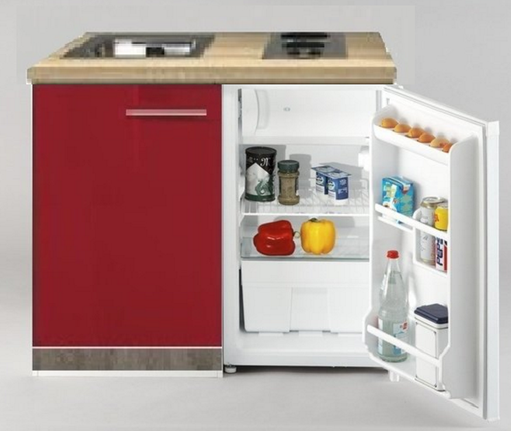 Ijveraar fiets In het algemeen Keukenblok Imola 100 x 60 cm met koelkast, e-kookplaat en RVS blad RAI-2662  - KitchenetteOnline