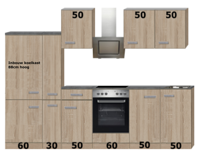 Keuken Compleet Beuken 300cm HRG51129