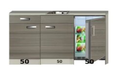 Kitchenette 150cm vigo met koelkast en spoelbak RAI-5566