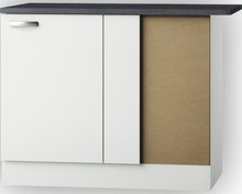 Hoekkast onderkast Lagos White Glans (BxHxD) 100,0 x 84,8 x 60,0 cm UEL106-9